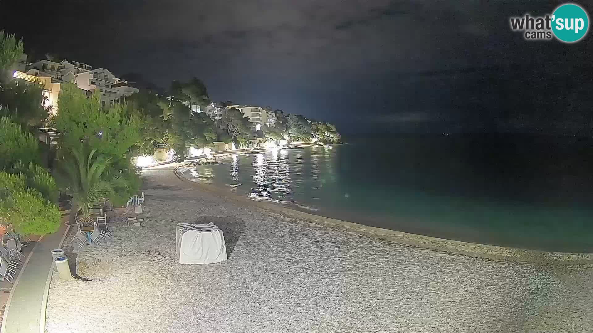 Webcam Spiaggia Lučica Brela – Vista live sulla costa adriatica