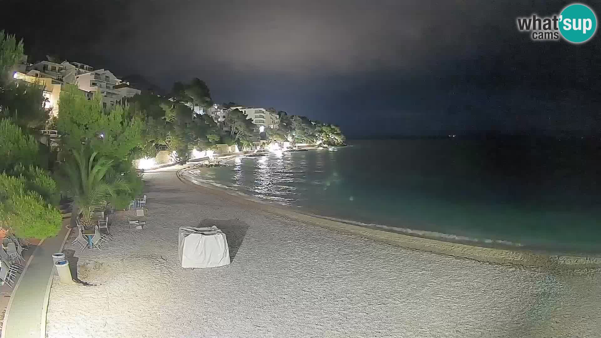 Webcam Playa Lučica Brela – Vista en directo de la costa adriática