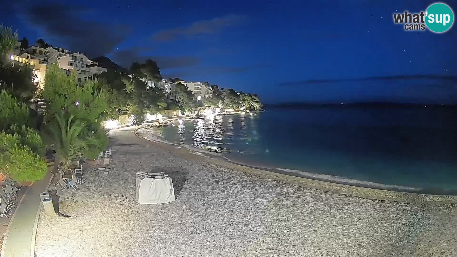 Webcam Spiaggia Lučica Brela – Vista live sulla costa adriatica