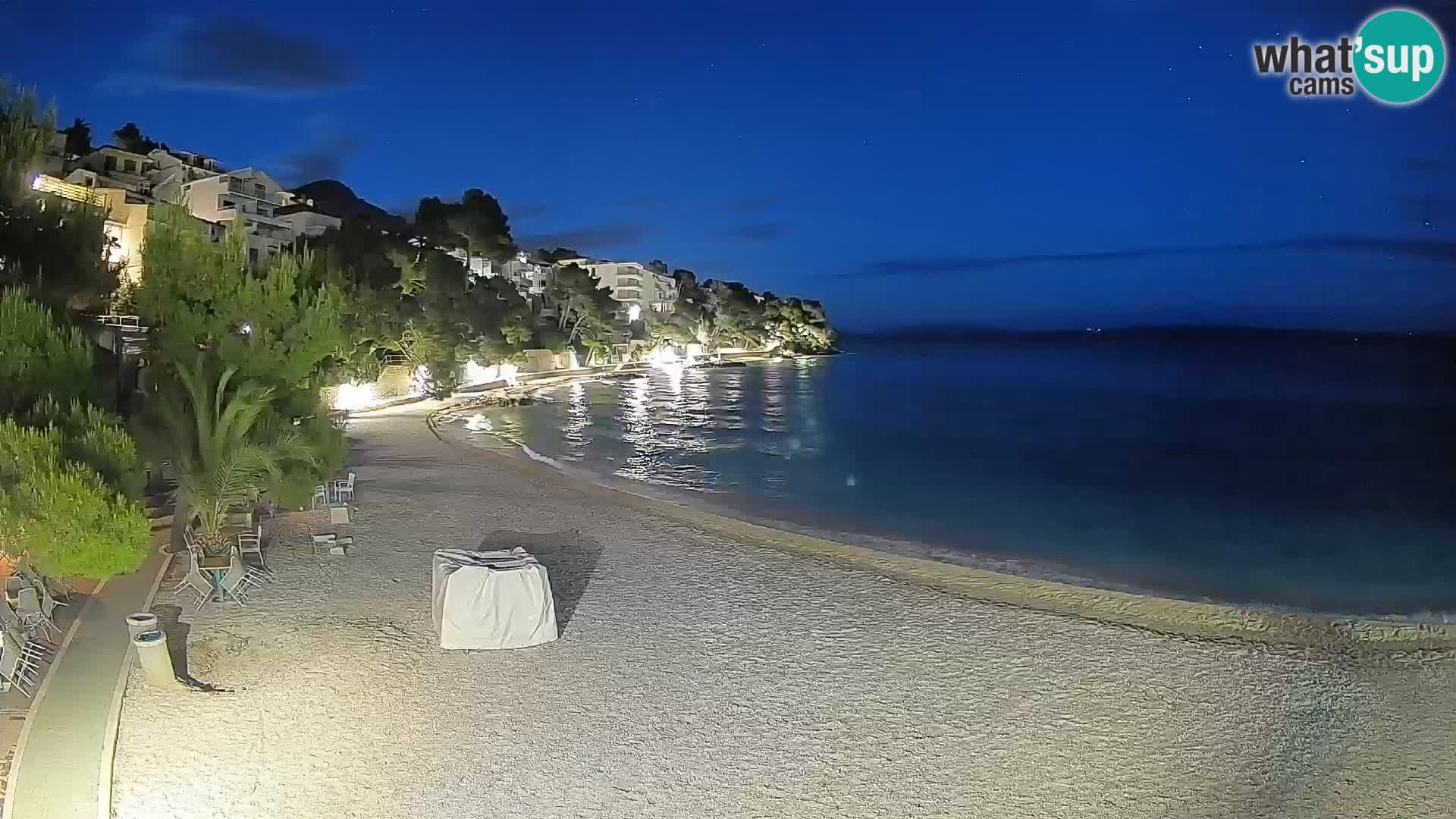 Webcam Spiaggia Lučica Brela – Vista live sulla costa adriatica