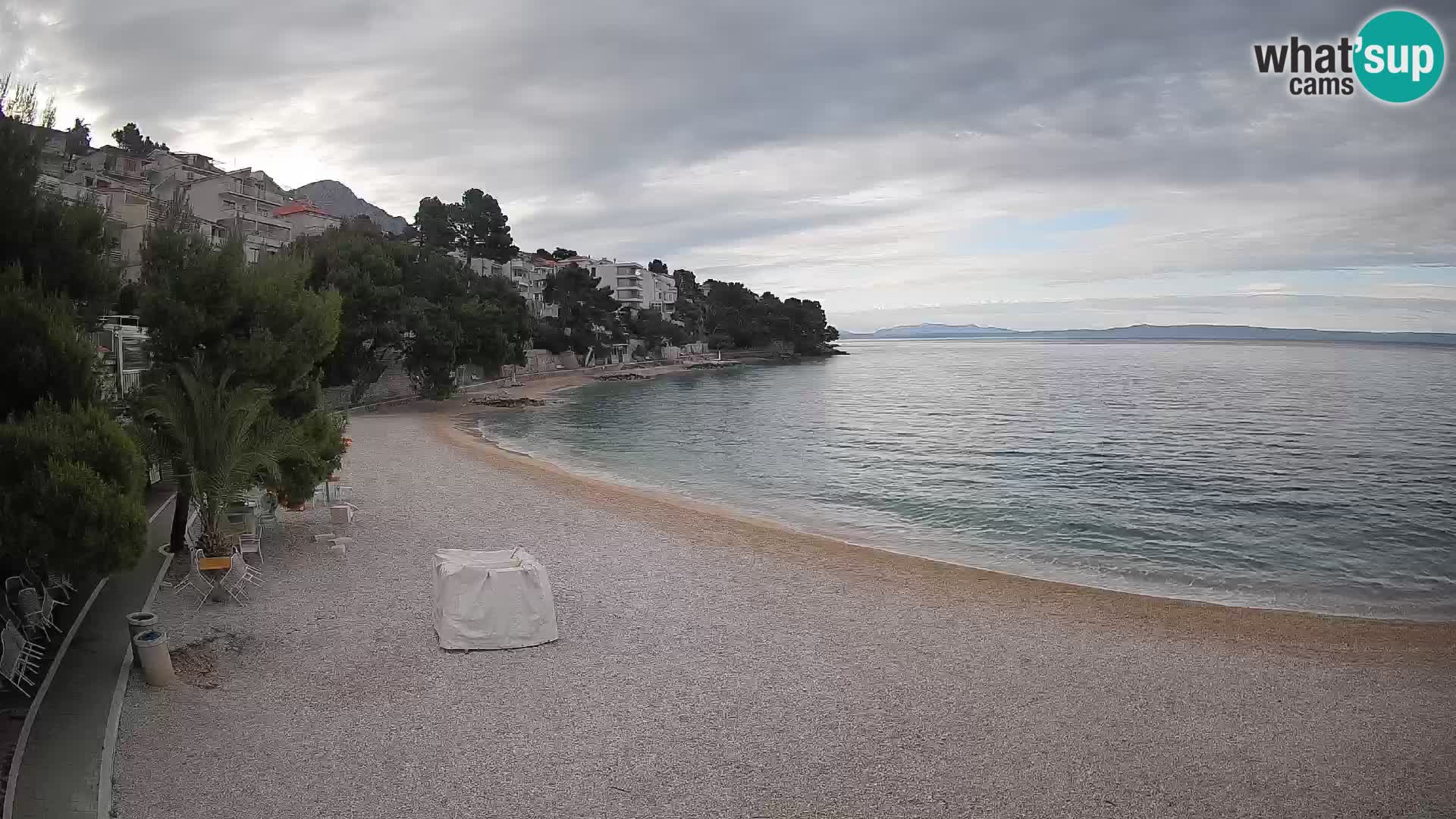 Webcam Spiaggia Lučica Brela – Vista live sulla costa adriatica