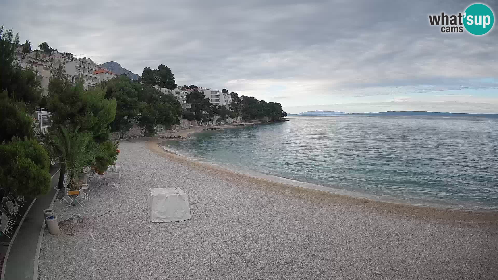 Webcam Lučica Beach Brela – Live View from the Adriatic Coast