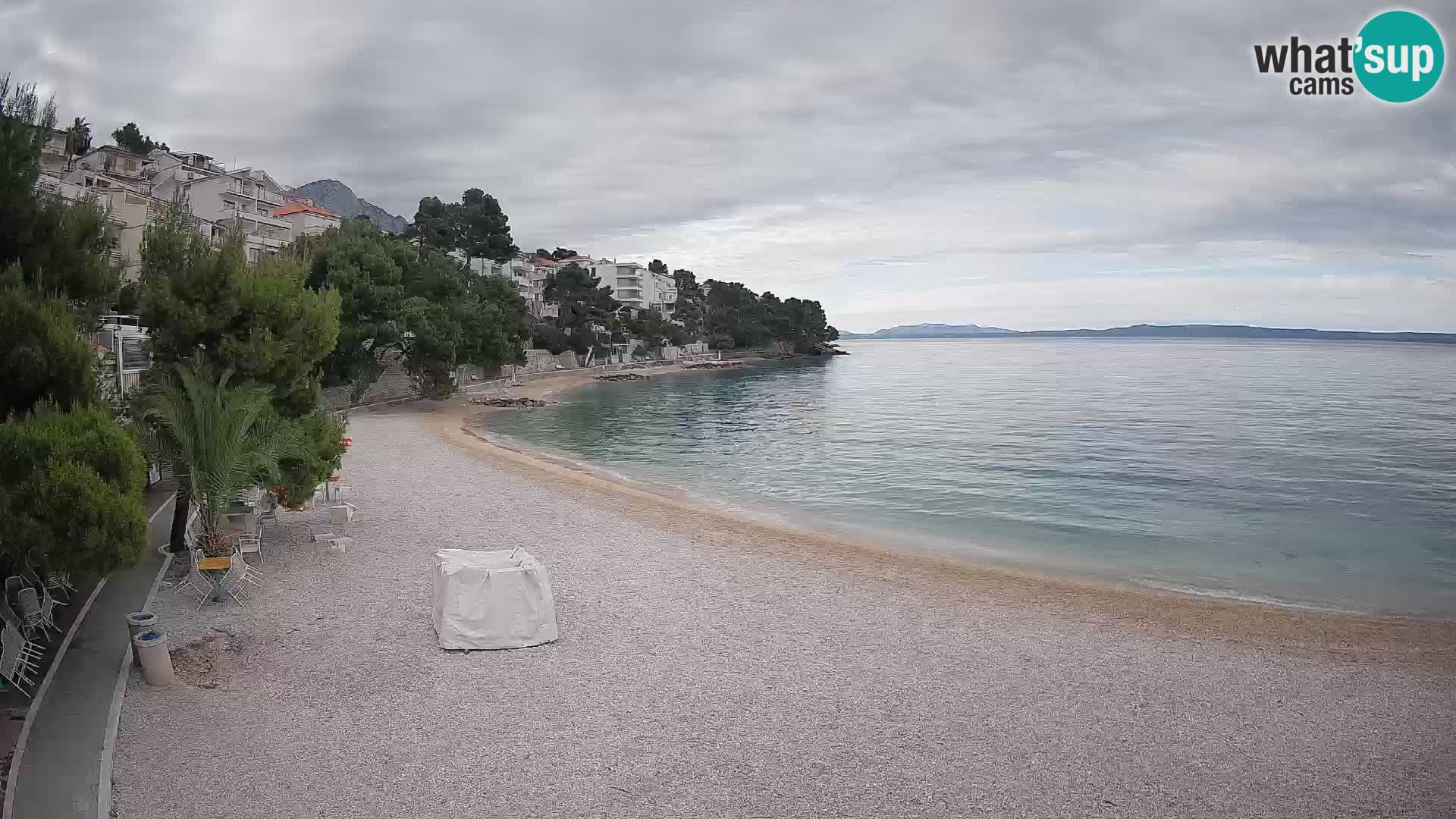Webcam Spiaggia Lučica Brela – Vista live sulla costa adriatica