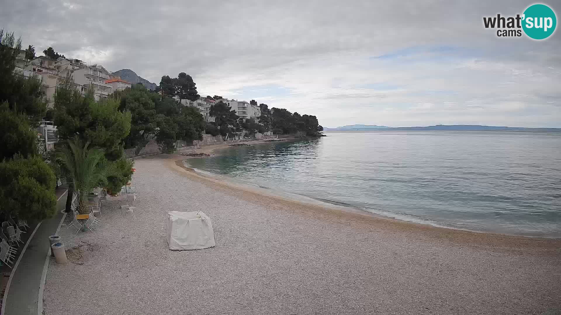 Webcam Playa Lučica Brela – Vista en directo de la costa adriática