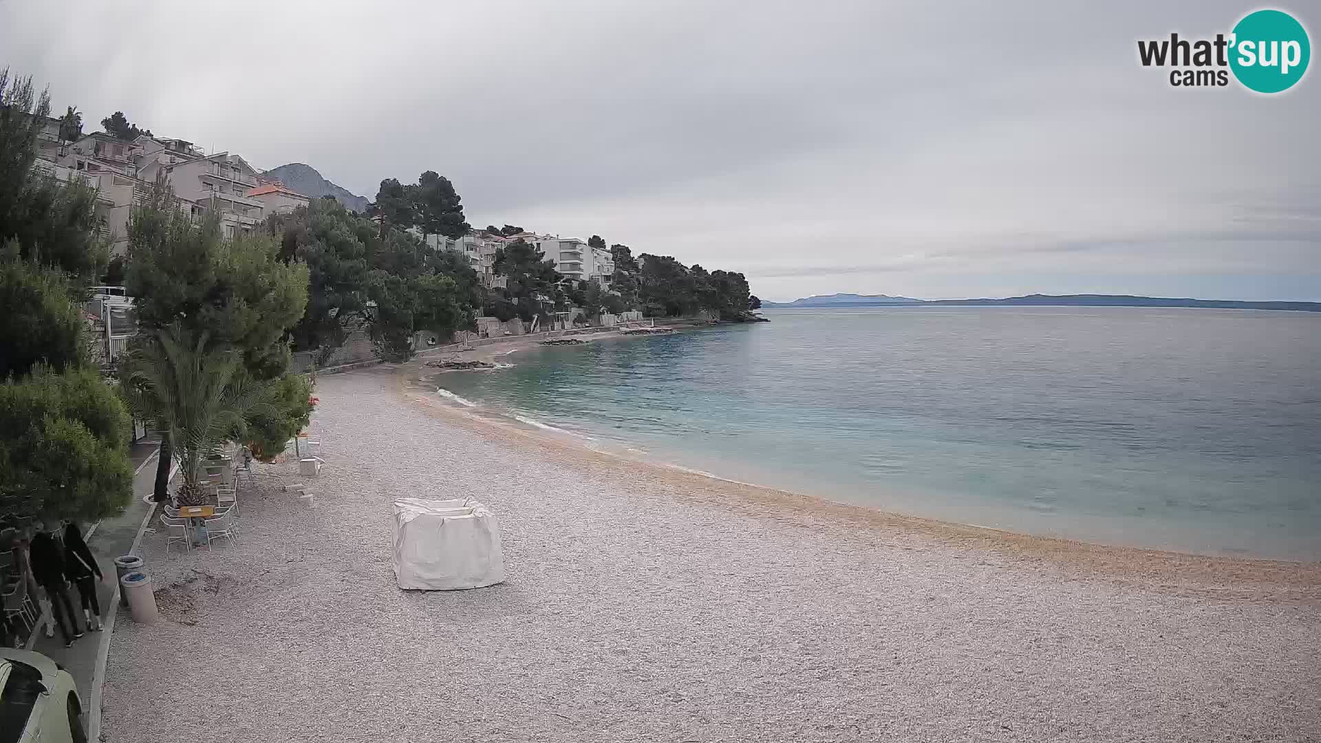 Webcam Playa Lučica Brela – Vista en directo de la costa adriática