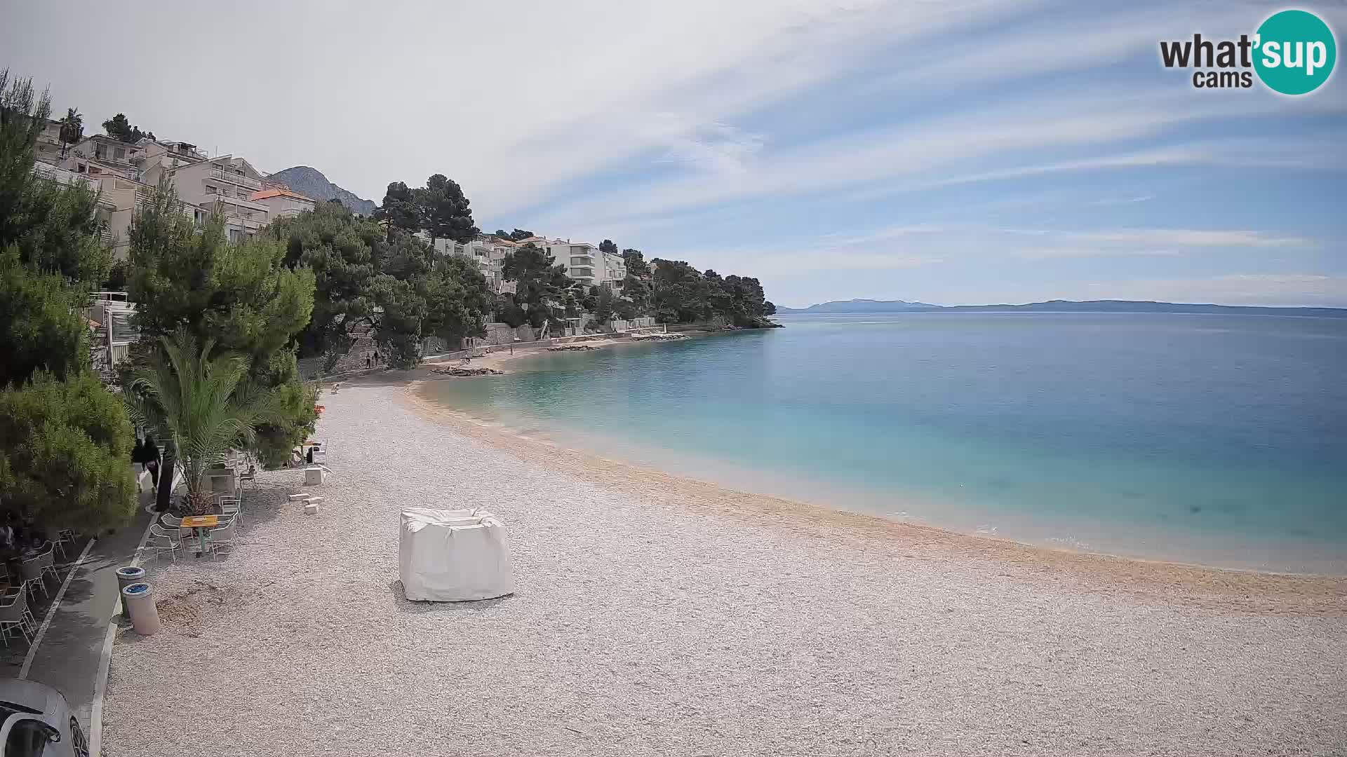 Webcam Plage Lučica Brela – Vue en direct sur la côte adriatique
