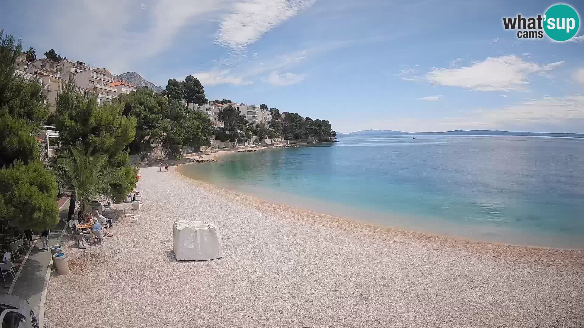 Webcam Playa Lučica Brela – Vista en directo de la costa adriática