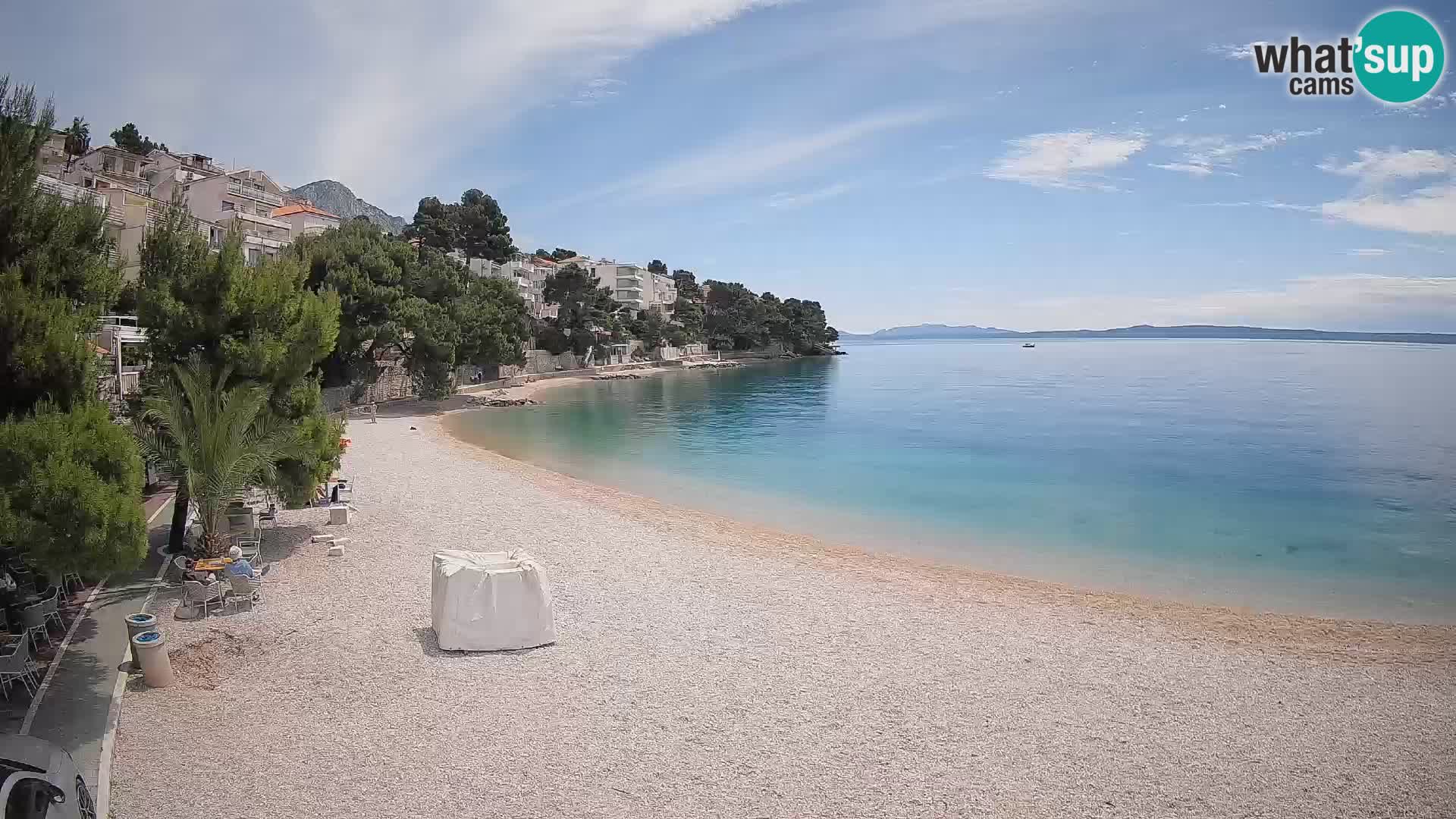 Webcam Plage Lučica Brela – Vue en direct sur la côte adriatique