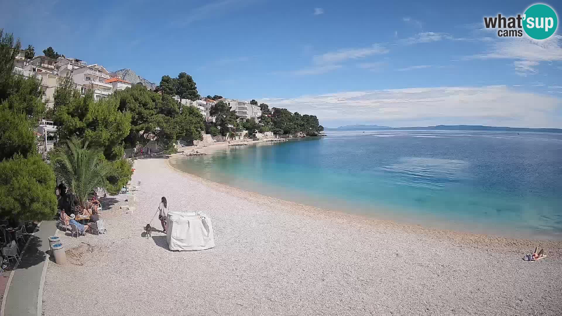 Webcam Lučica Beach Brela – Live View from the Adriatic Coast