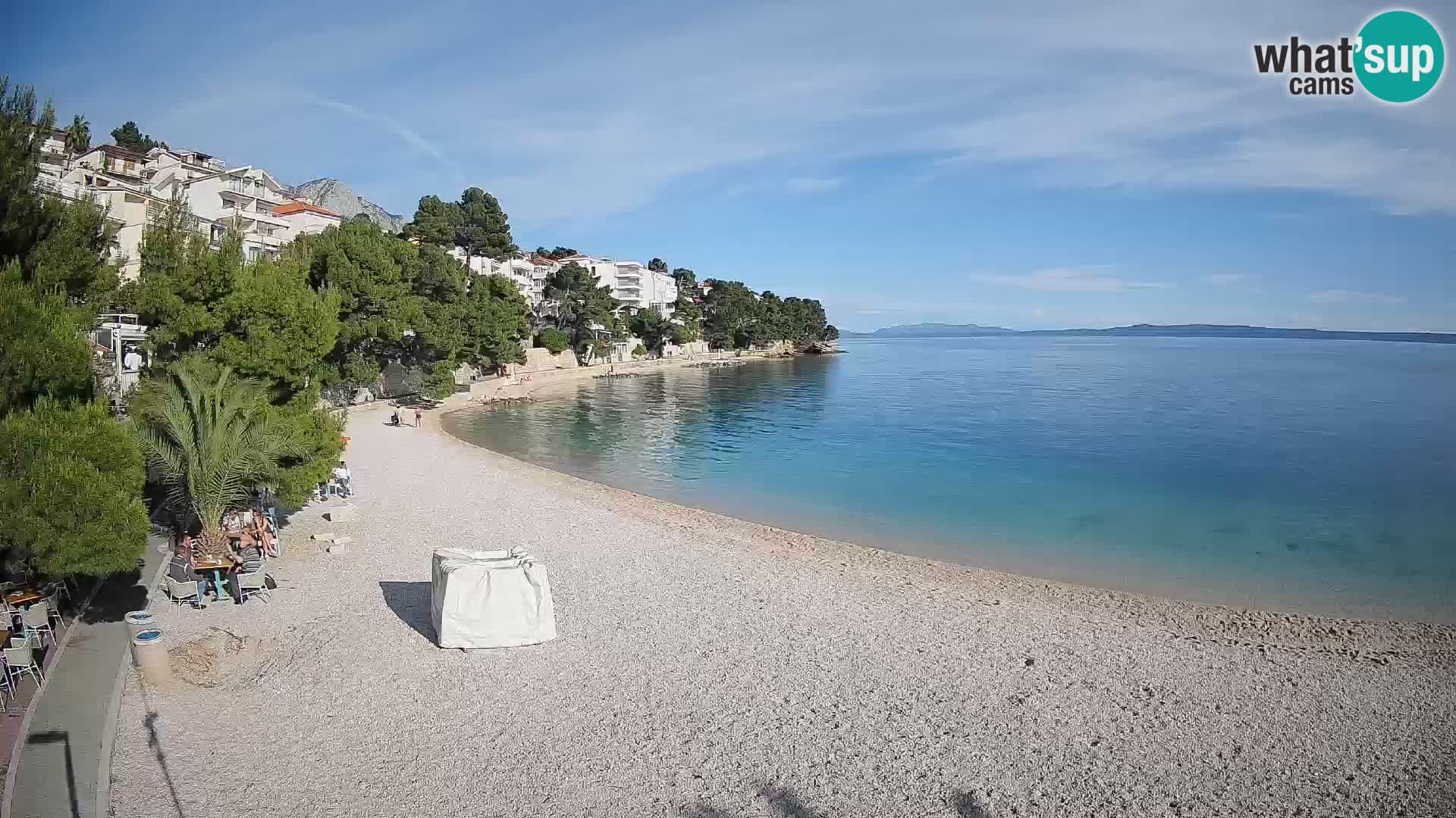 Webcam Plage Lučica Brela – Vue en direct sur la côte adriatique