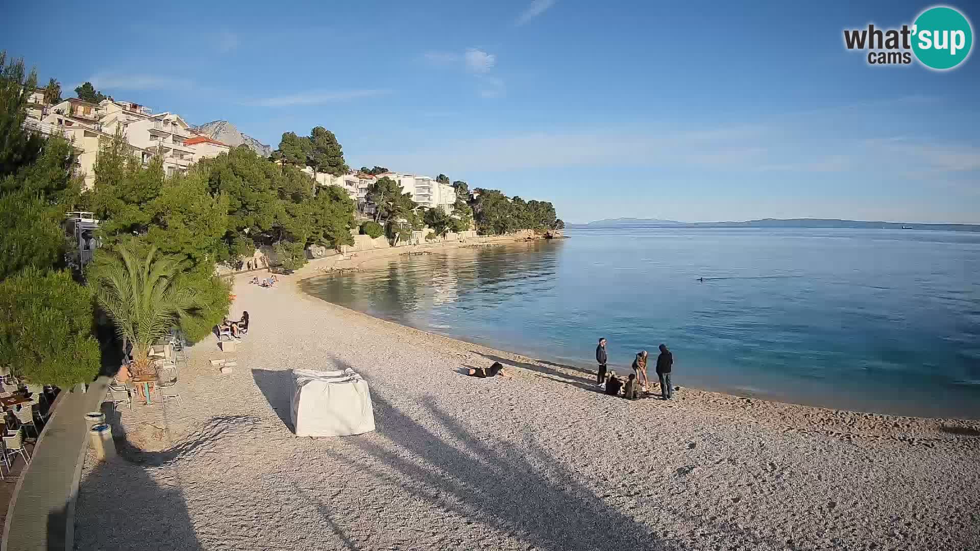 Webcam Plage Lučica Brela – Vue en direct sur la côte adriatique