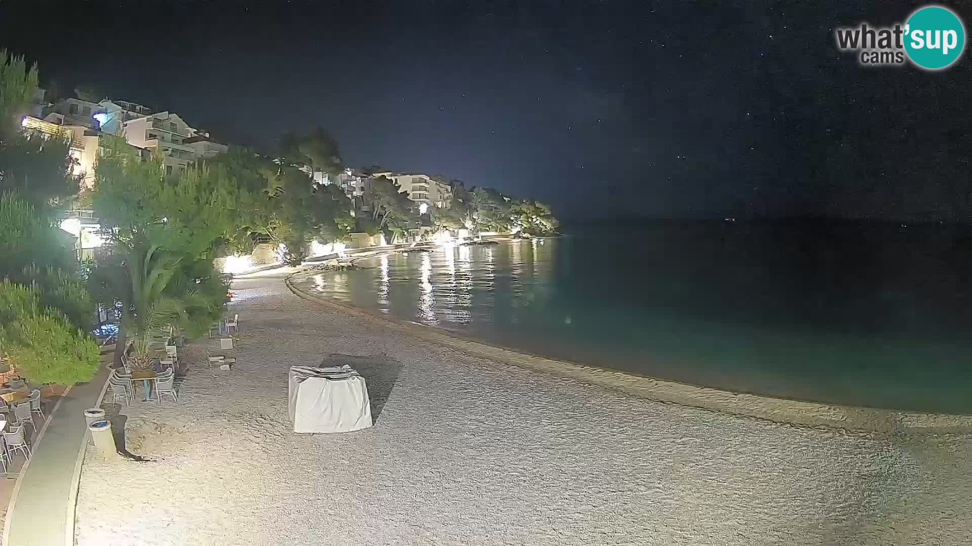 Webcam Spiaggia Lučica Brela – Vista live sulla costa adriatica