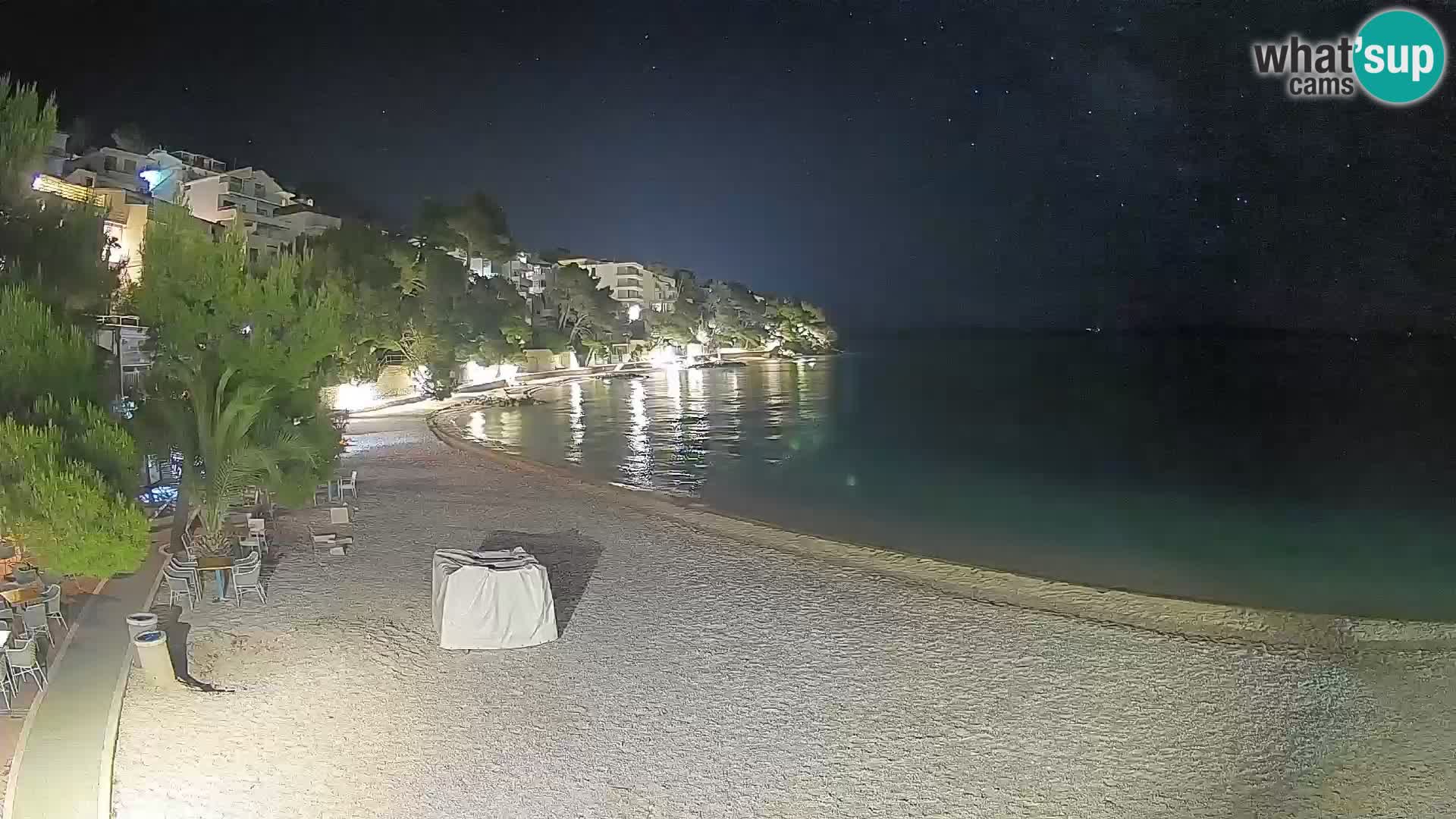 Webcam Playa Lučica Brela – Vista en directo de la costa adriática