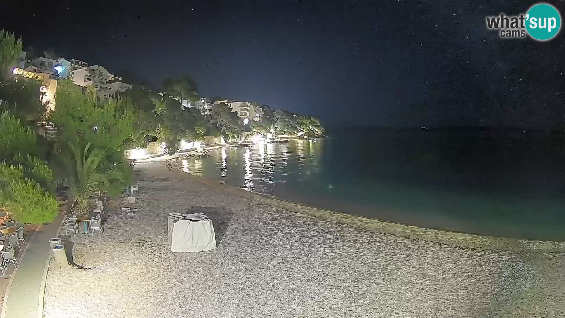 Webcam Playa Lučica Brela – Vista en directo de la costa adriática