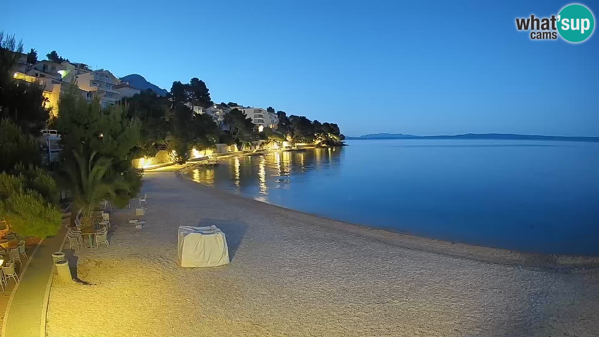 Webcam Playa Lučica Brela – Vista en directo de la costa adriática