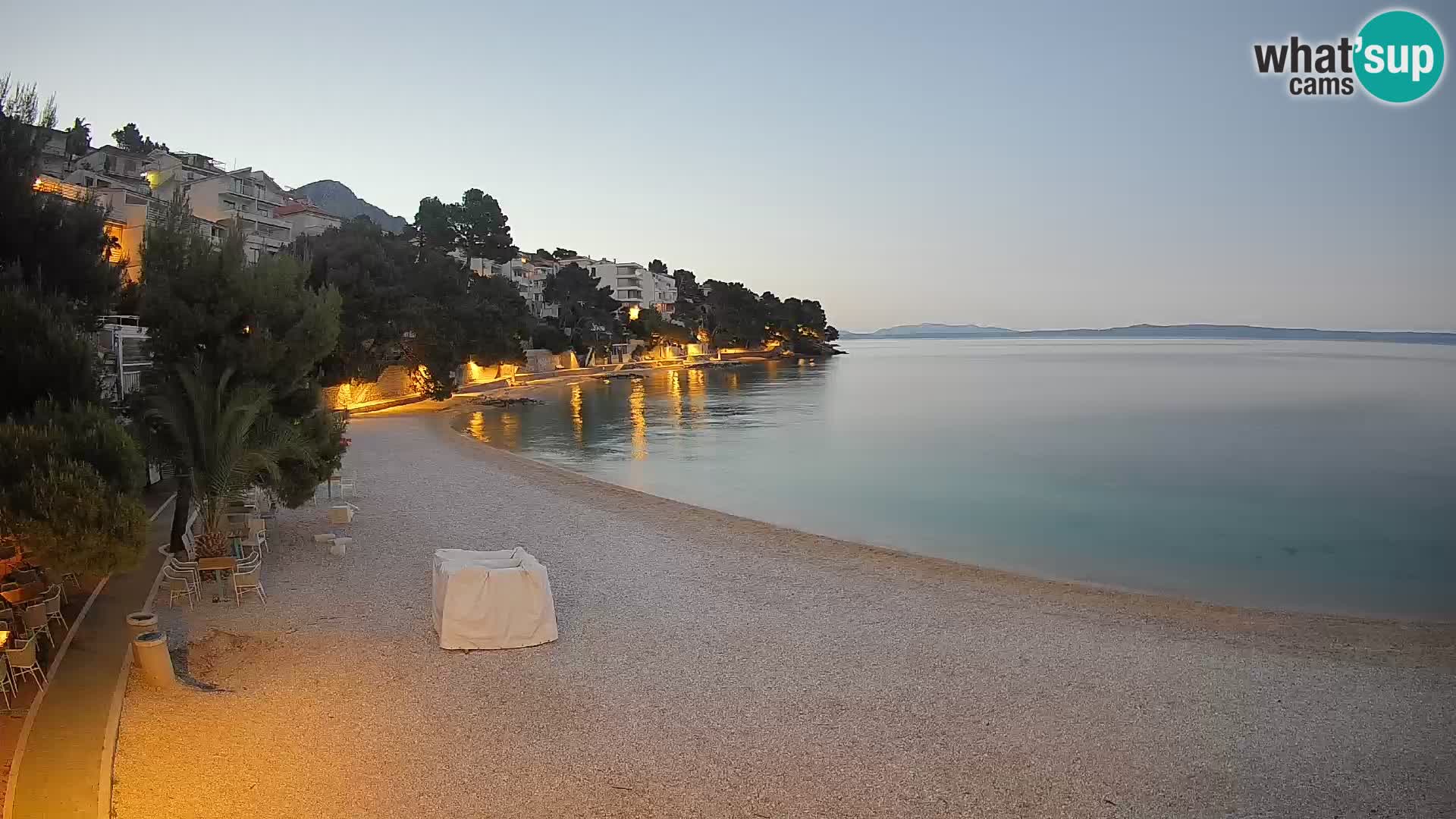 Webcam Playa Lučica Brela – Vista en directo de la costa adriática