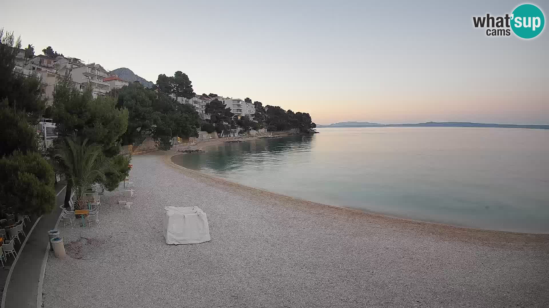 Webcam Spiaggia Lučica Brela – Vista live sulla costa adriatica