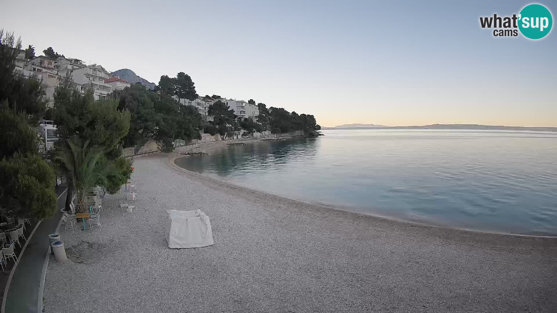 Webcam Lučica Beach Brela – Live View from the Adriatic Coast