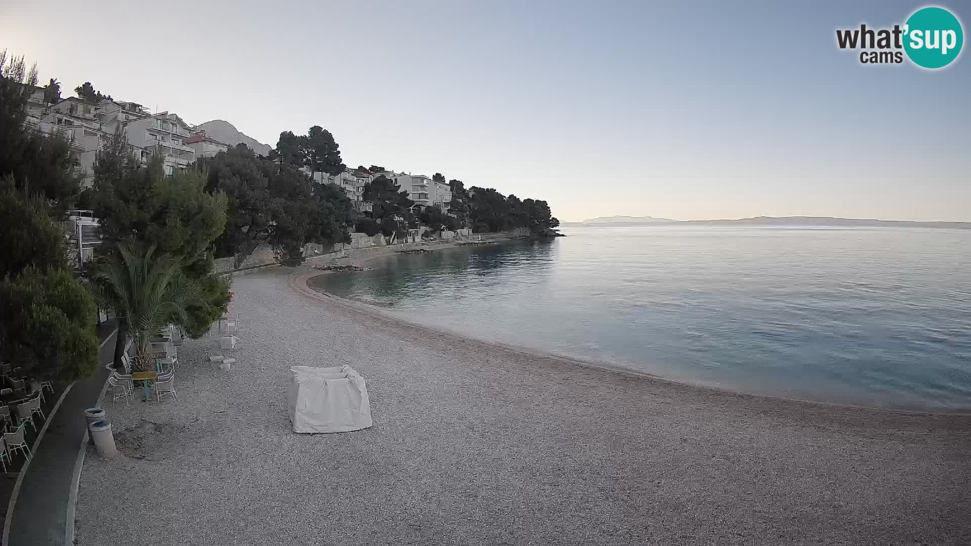 Webcam Playa Lučica Brela – Vista en directo de la costa adriática