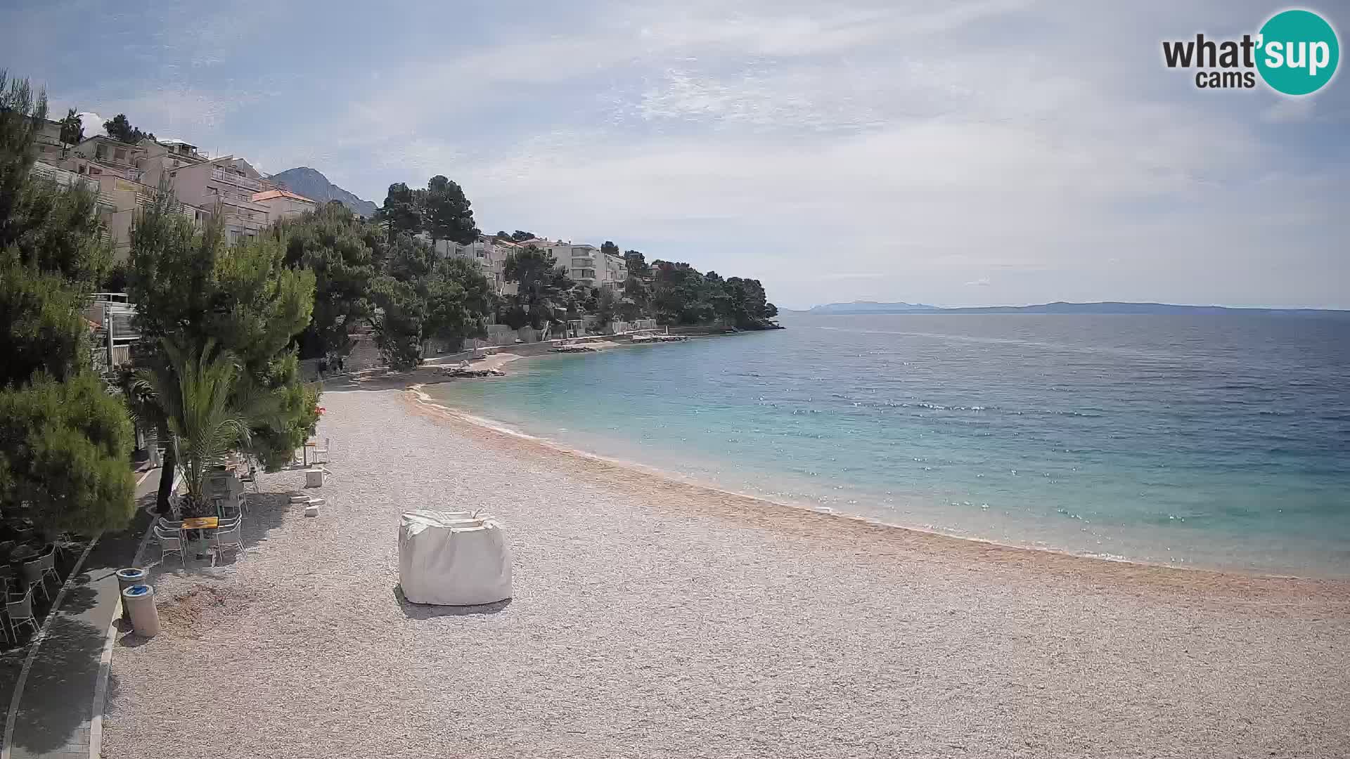 Webcam Spiaggia Lučica Brela – Vista live sulla costa adriatica