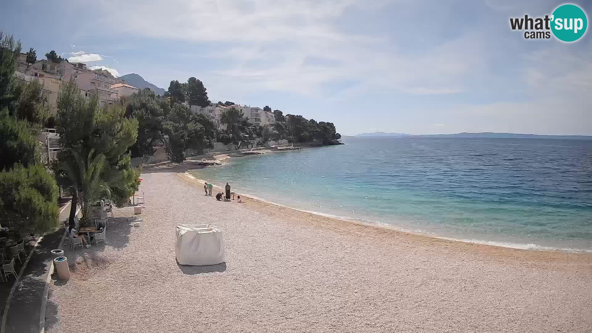 Webcam Plage Lučica Brela – Vue en direct sur la côte adriatique
