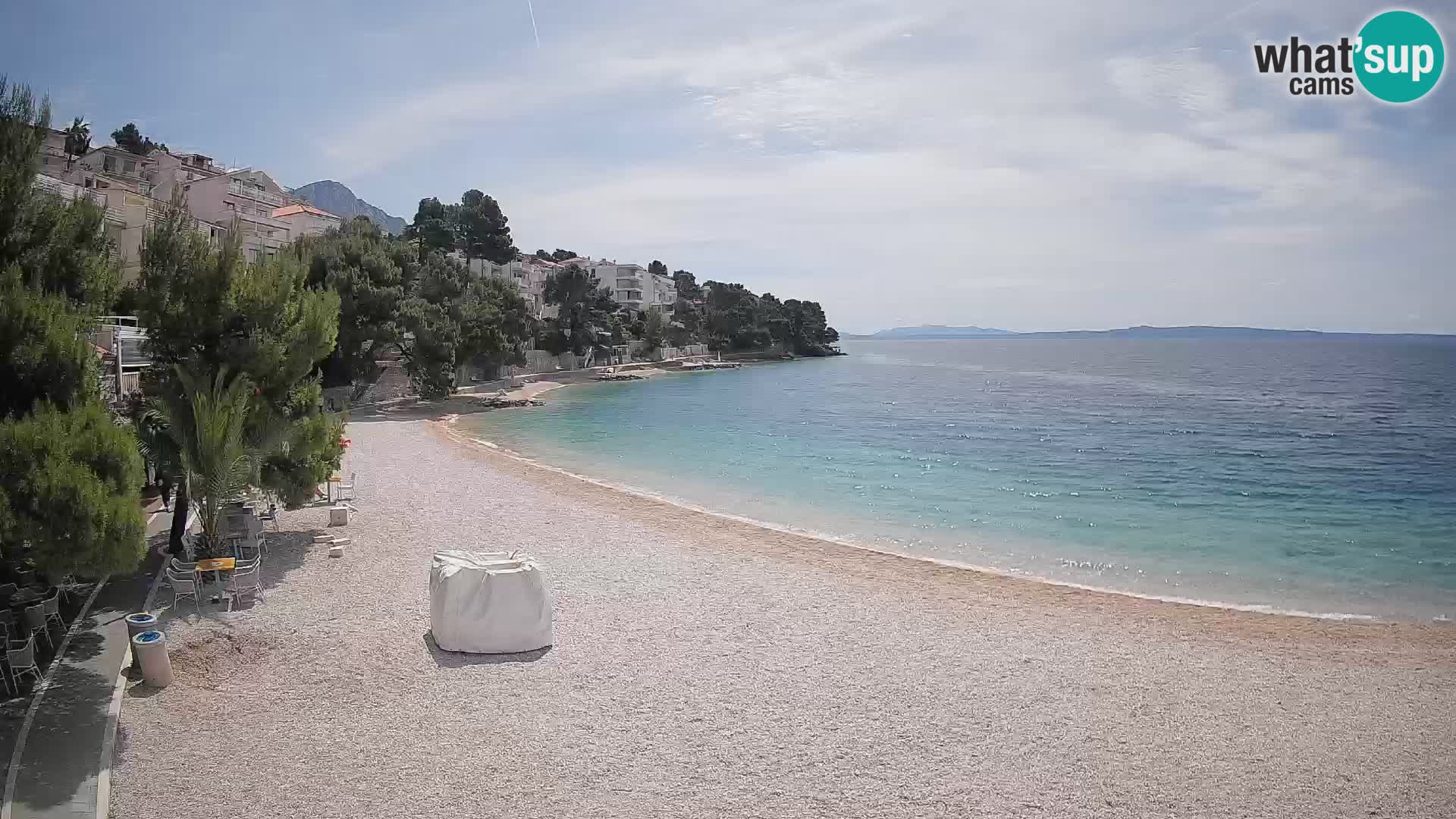 Webcam Playa Lučica Brela – Vista en directo de la costa adriática