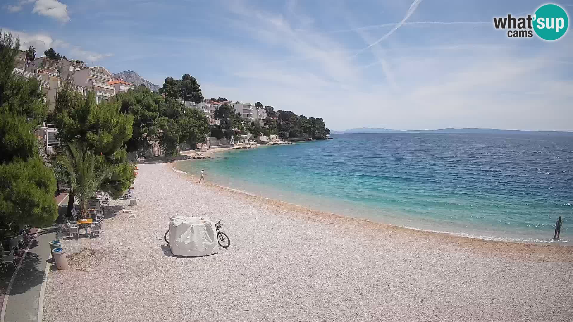 Webcam Lučica Beach Brela – Live View from the Adriatic Coast