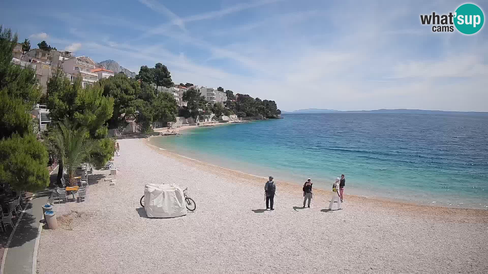 Webcam Plage Lučica Brela – Vue en direct sur la côte adriatique