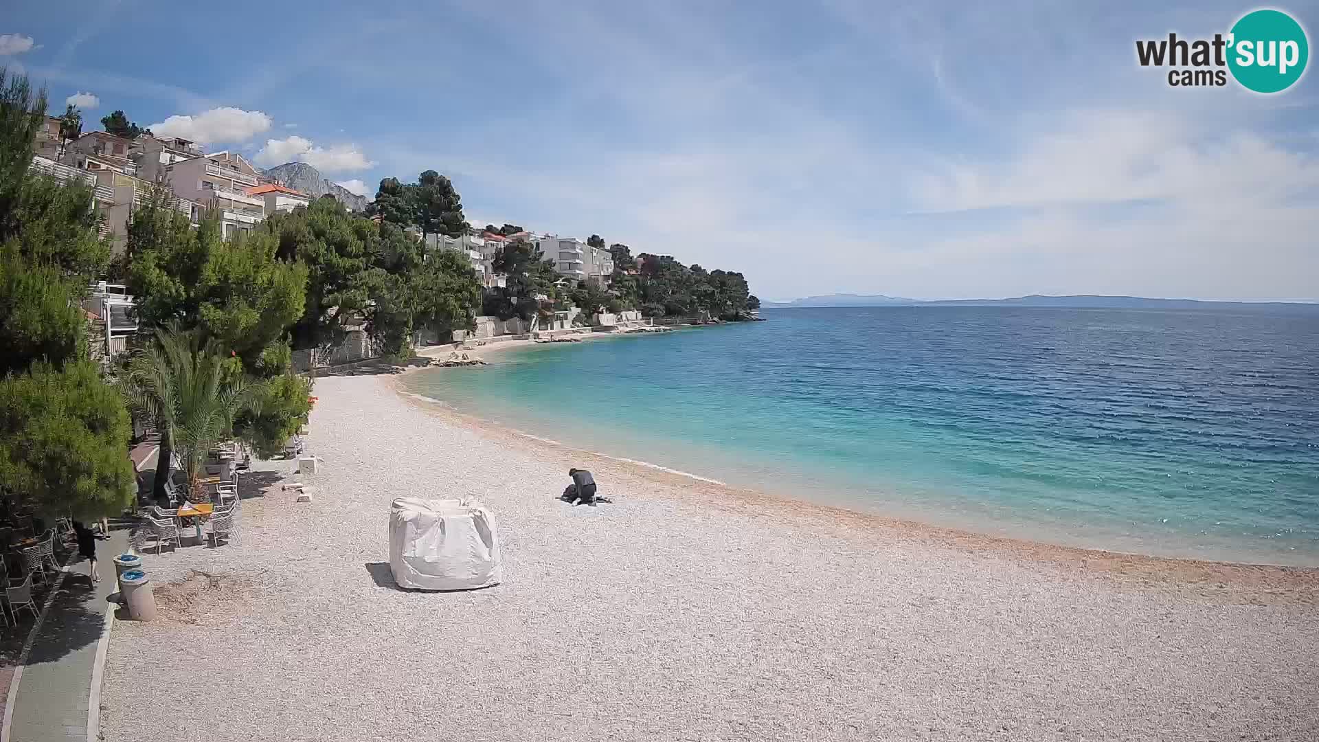 Webcam Plage Lučica Brela – Vue en direct sur la côte adriatique