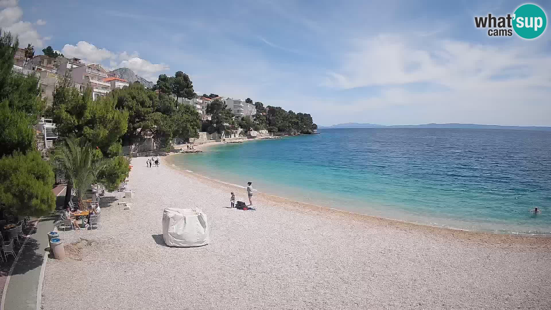 Webcam Lučica Beach Brela – Live View from the Adriatic Coast