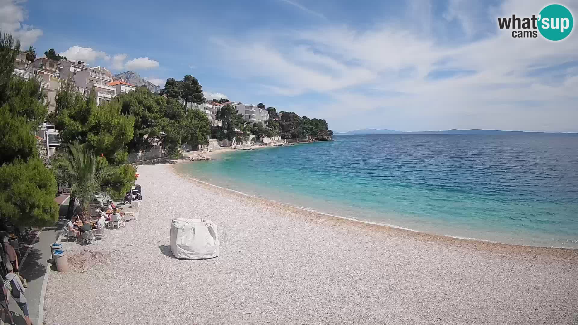 Webcam Spiaggia Lučica Brela – Vista live sulla costa adriatica