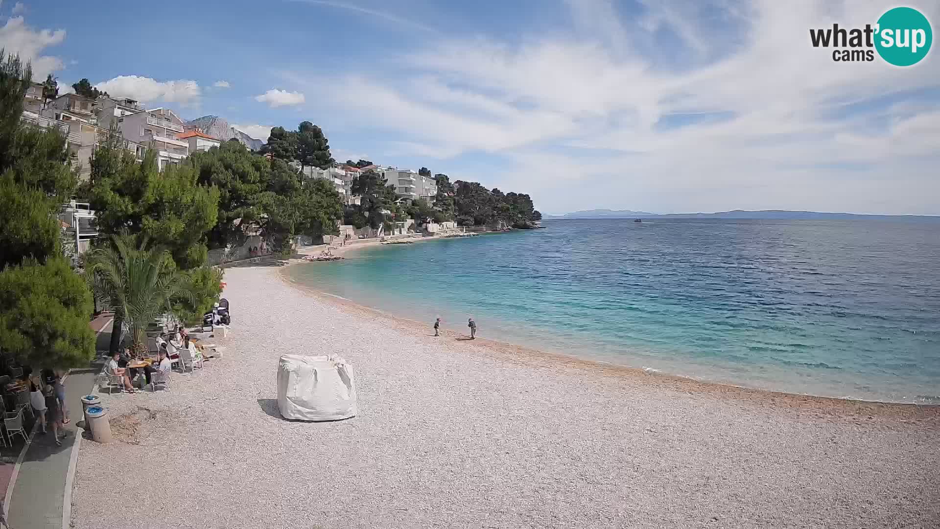 Webcam Playa Lučica Brela – Vista en directo de la costa adriática
