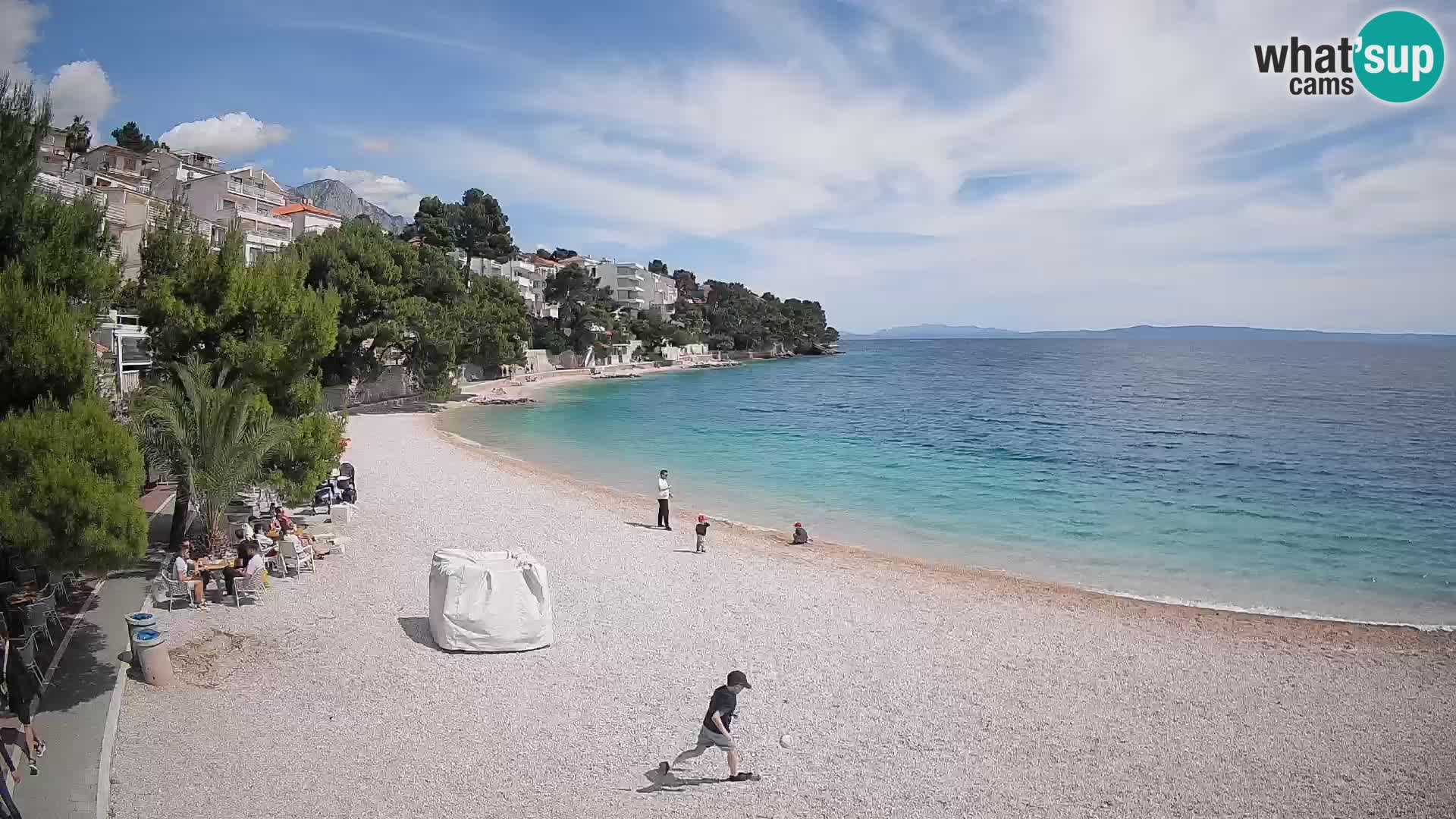 Webcam Playa Lučica Brela – Vista en directo de la costa adriática