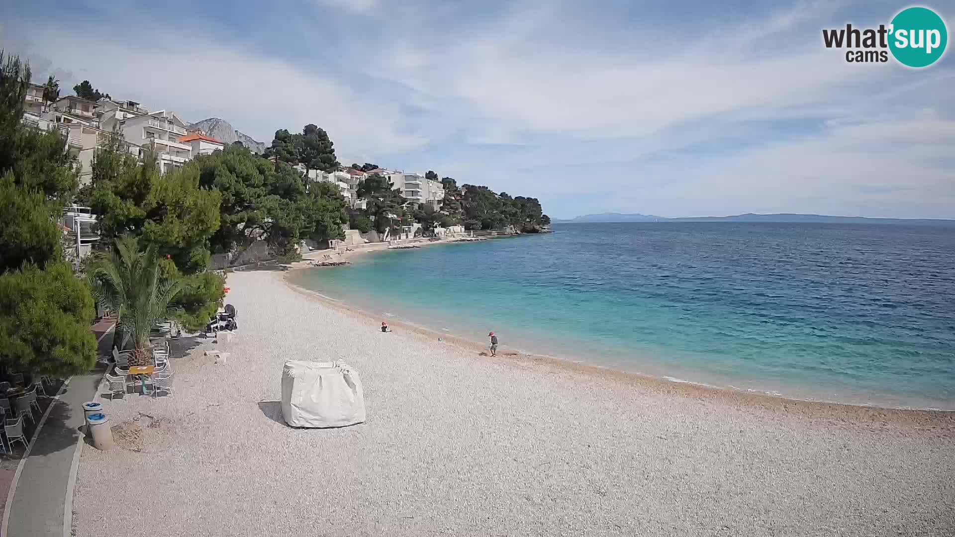 Webcam Playa Lučica Brela – Vista en directo de la costa adriática