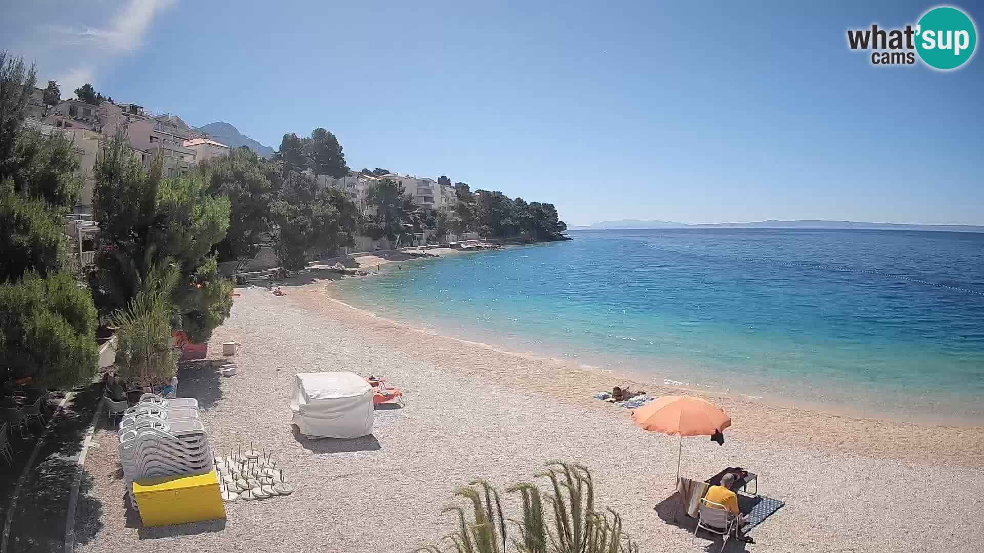 Webcam Lučica Beach Brela – Live View from the Adriatic Coast