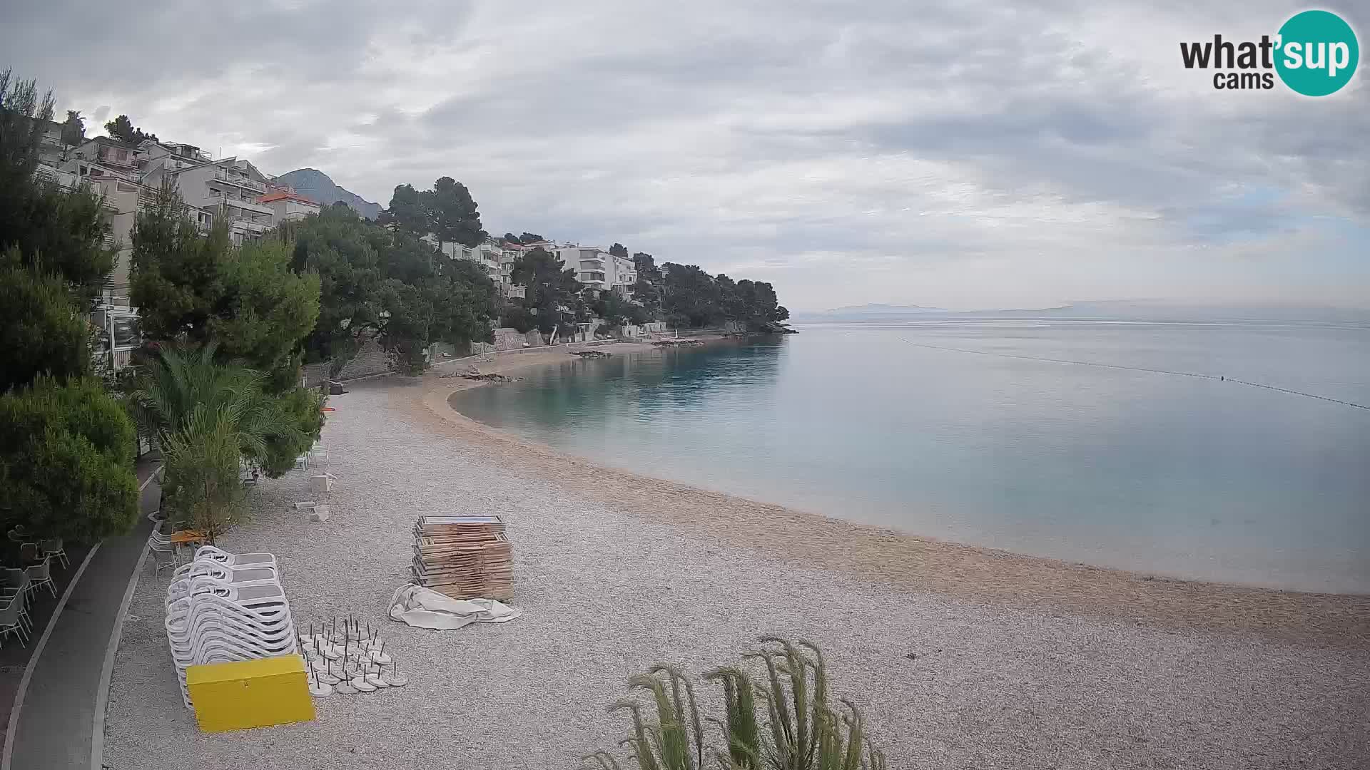 Webcam Lučica Beach Brela – Live View from the Adriatic Coast