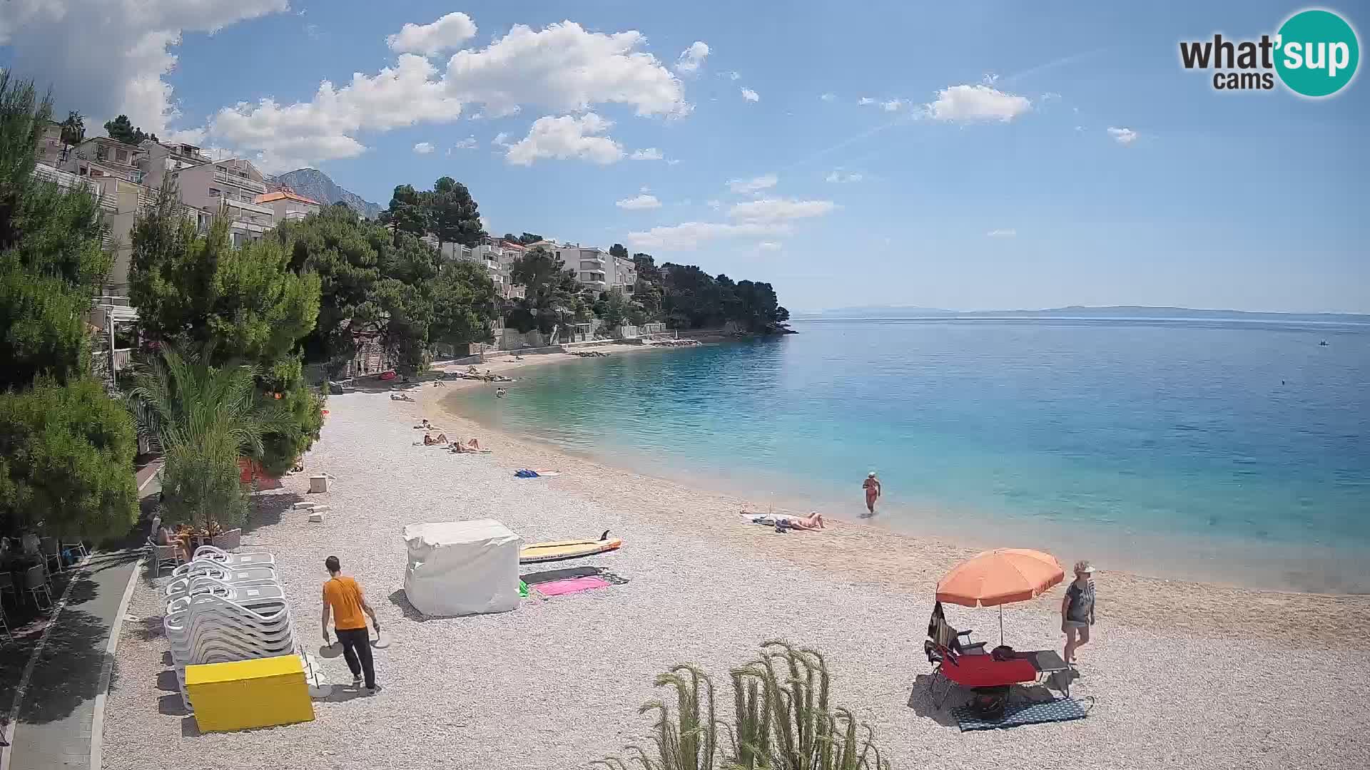 Webcam Lučica Beach Brela – Live View from the Adriatic Coast