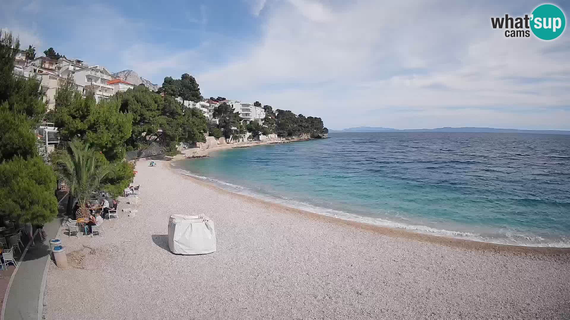 Webcam Plage Lučica Brela – Vue en direct sur la côte adriatique