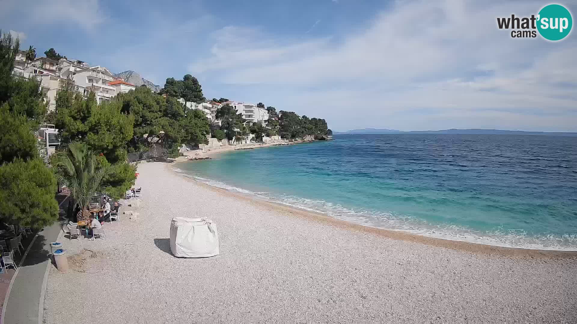 Webcam Spiaggia Lučica Brela – Vista live sulla costa adriatica