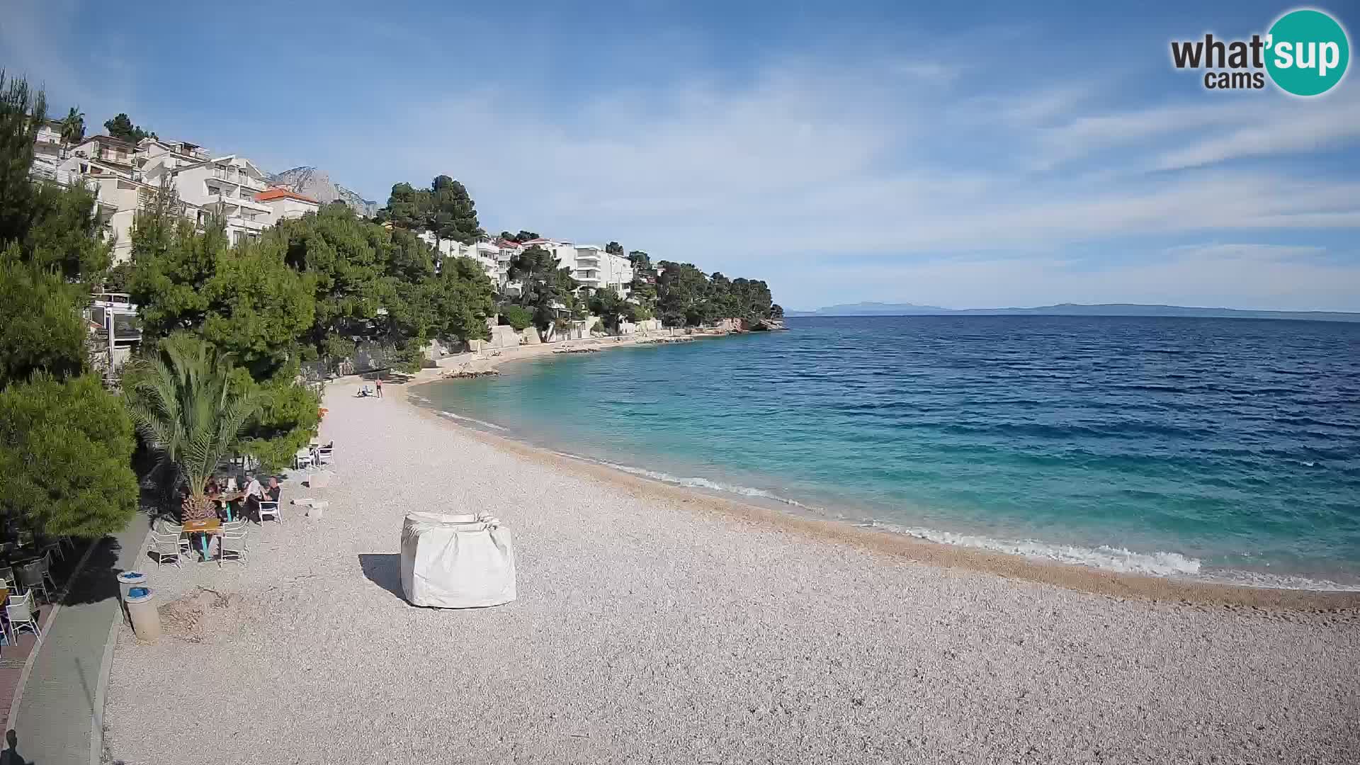 Webcam Spiaggia Lučica Brela – Vista live sulla costa adriatica
