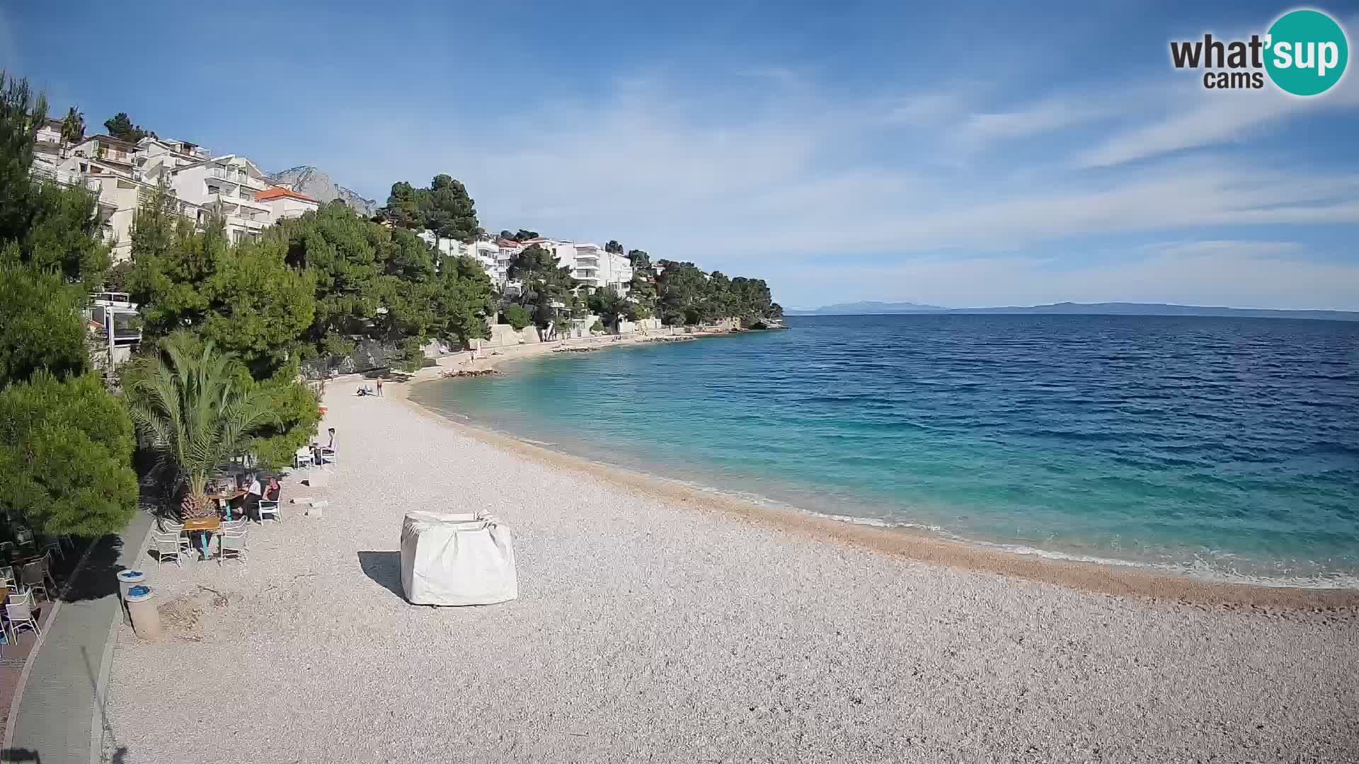 Webcam Plage Lučica Brela – Vue en direct sur la côte adriatique