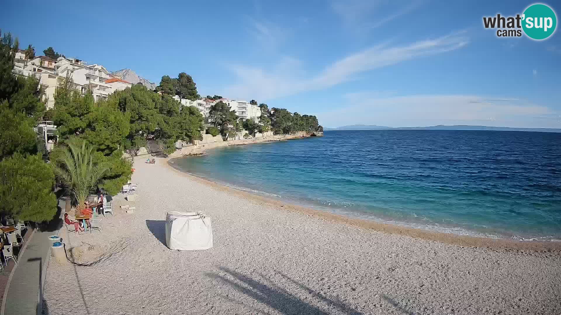 Webcam Spiaggia Lučica Brela – Vista live sulla costa adriatica