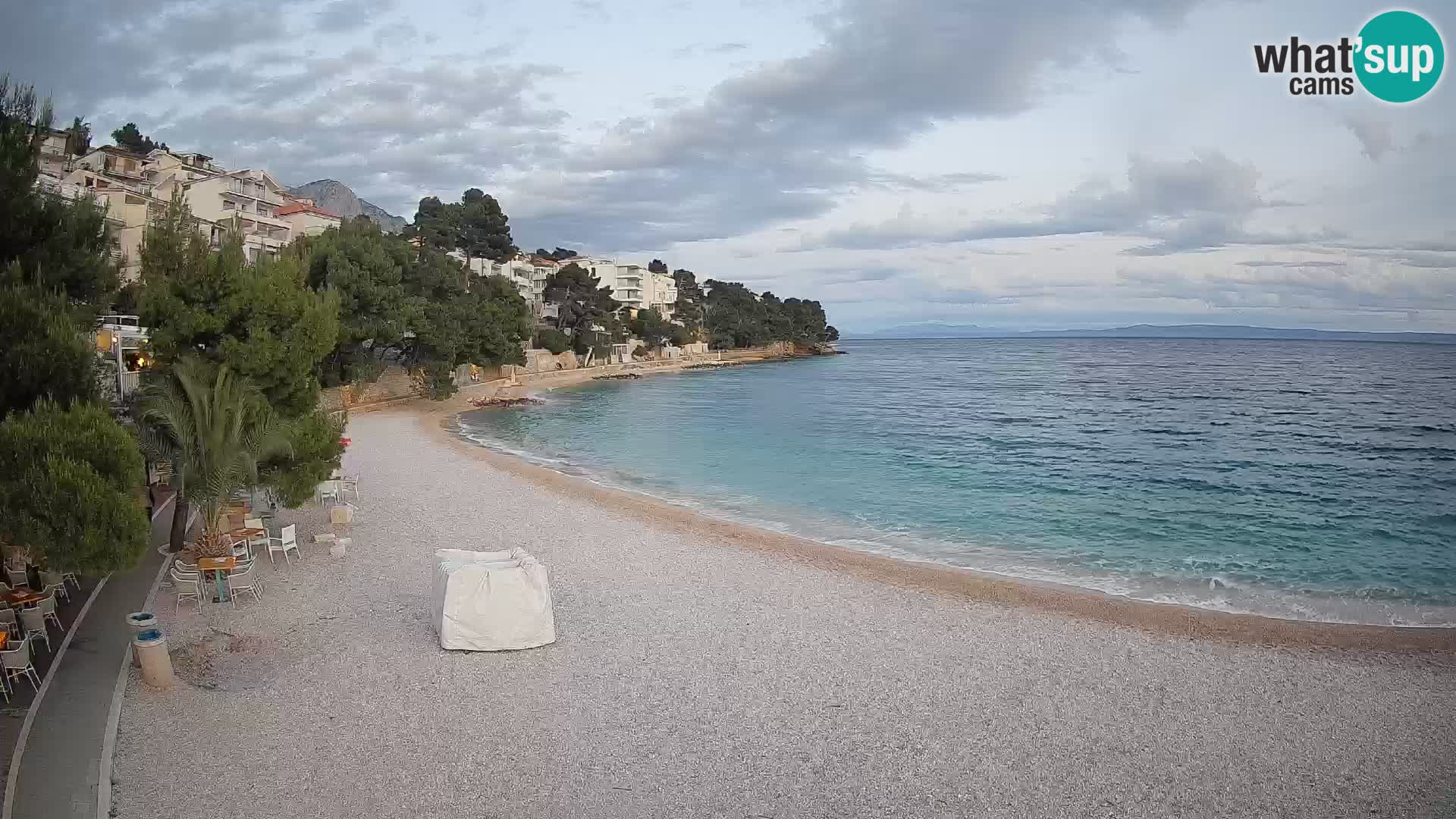 Webcam Spiaggia Lučica Brela – Vista live sulla costa adriatica