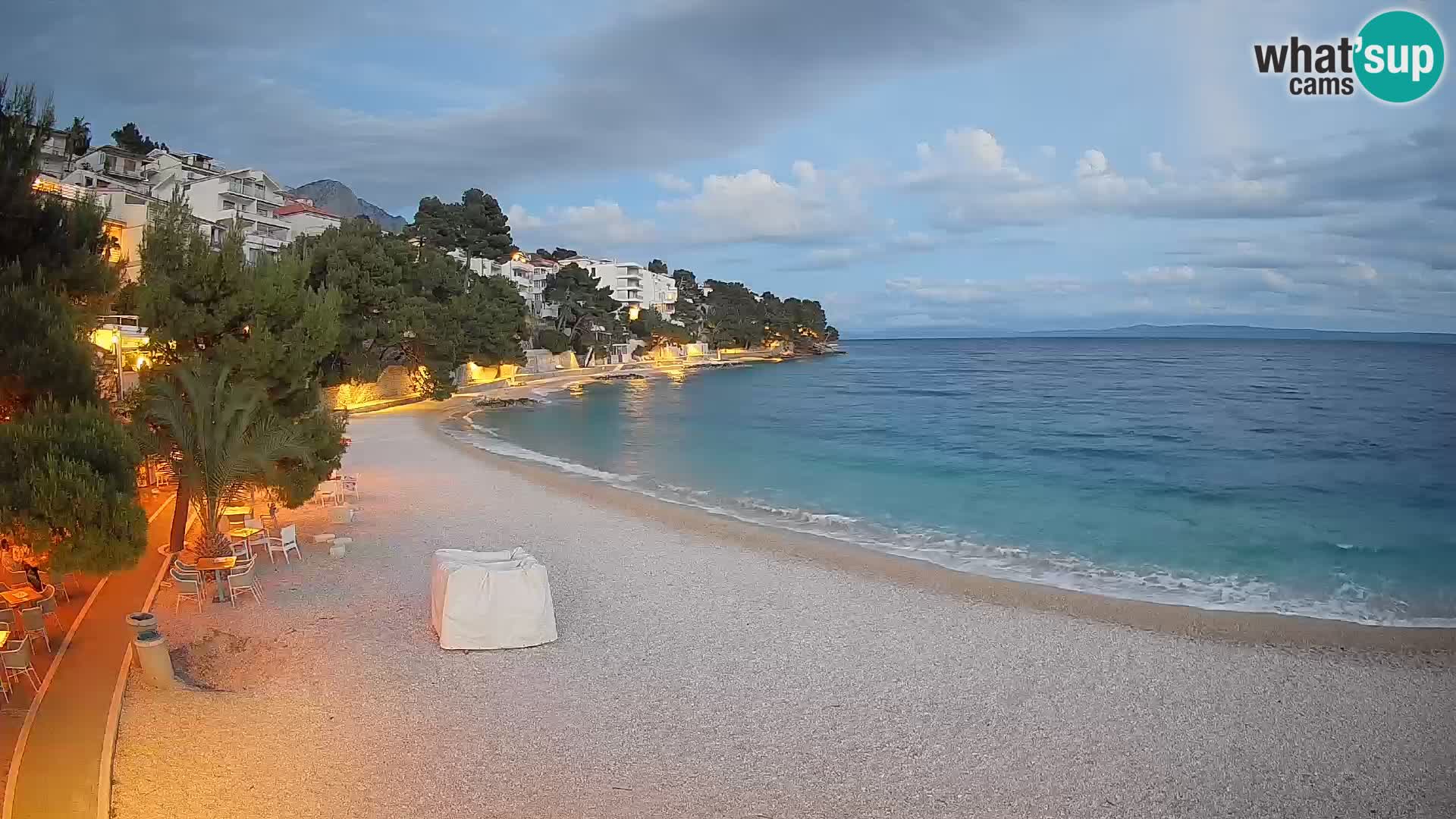 Webcam Lučica Beach Brela – Live View from the Adriatic Coast