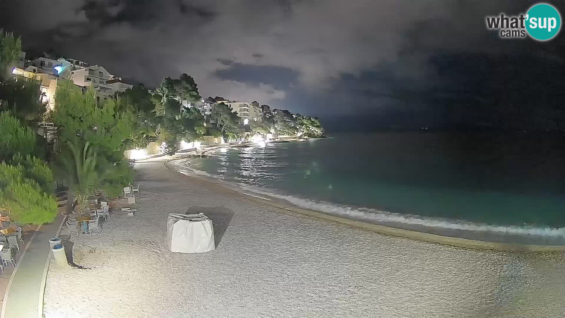 Webcam Playa Lučica Brela – Vista en directo de la costa adriática