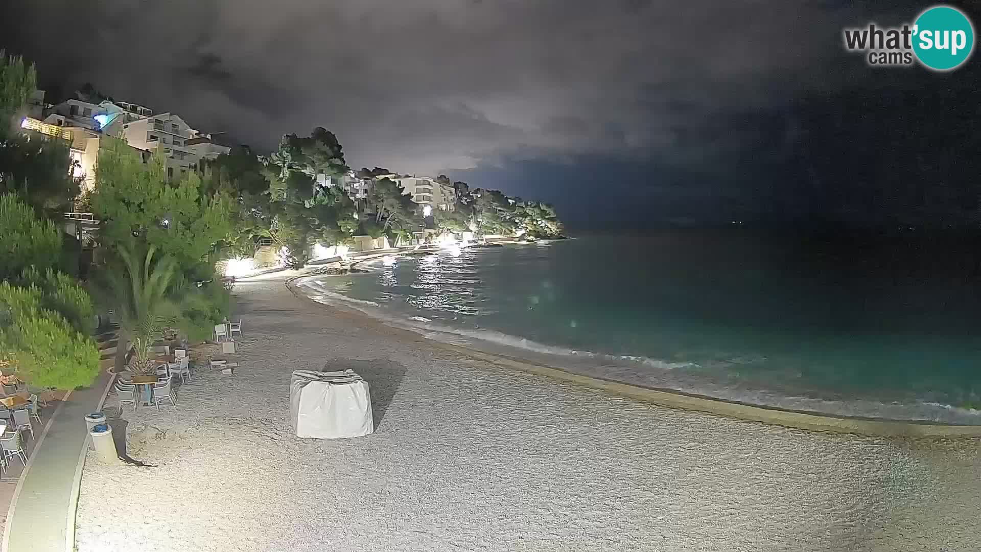 Webcam Plage Lučica Brela – Vue en direct sur la côte adriatique
