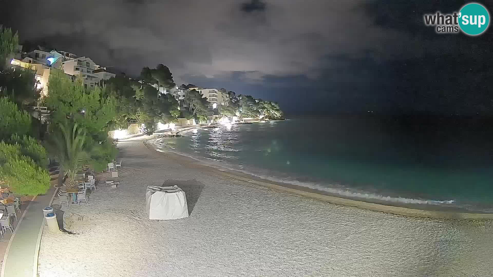 Webcam Lučica Strand Beach Brela – Liveblick von der Adriaküste