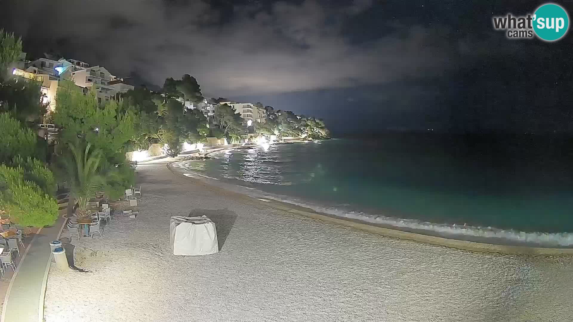 Webcam Playa Lučica Brela – Vista en directo de la costa adriática
