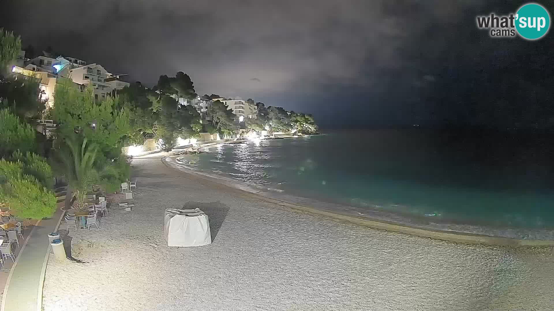 Webcam Plage Lučica Brela – Vue en direct sur la côte adriatique