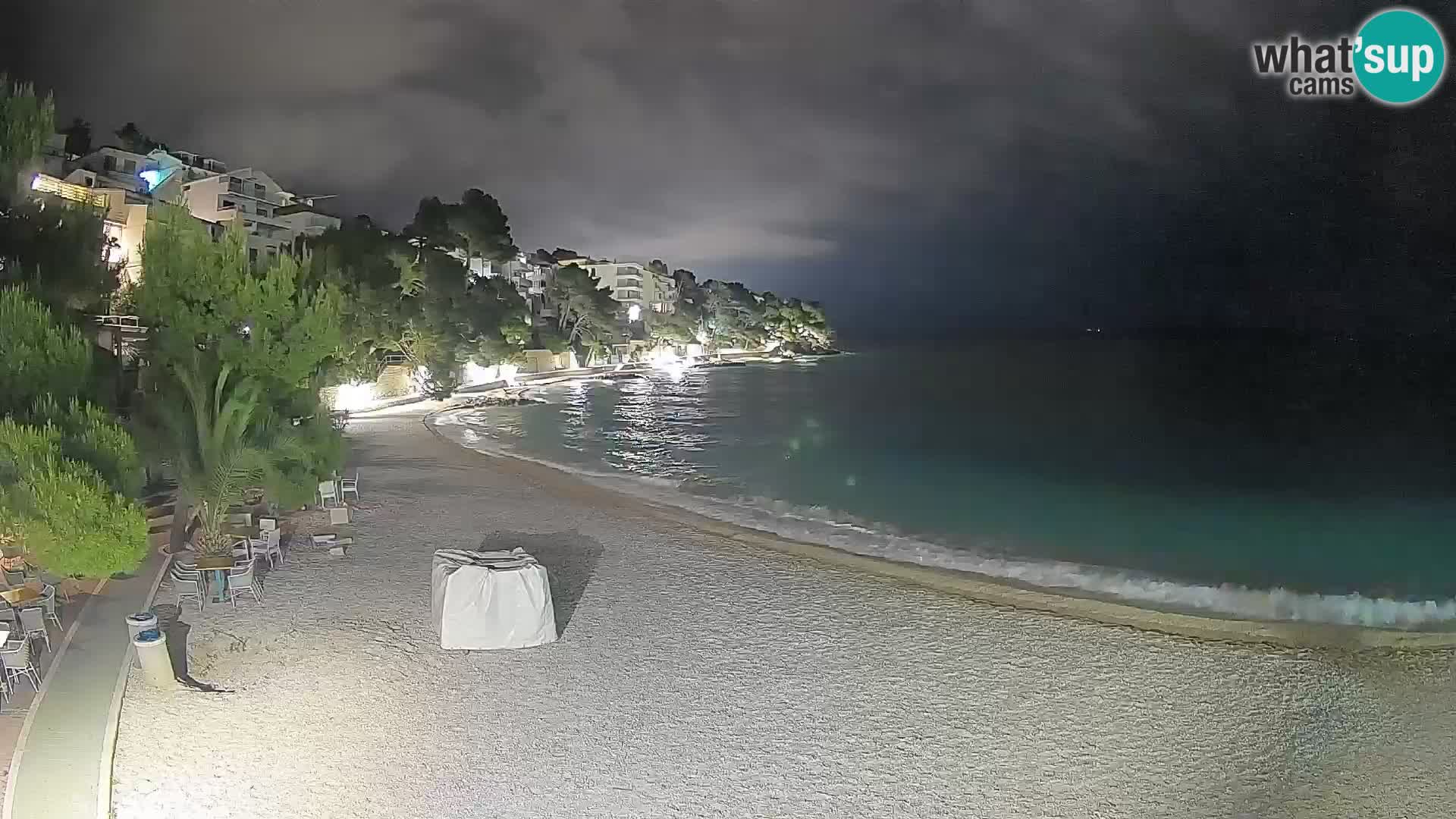 Webcam Spiaggia Lučica Brela – Vista live sulla costa adriatica